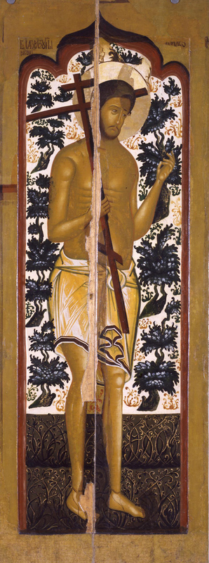 Икона «Благоразумный разбойник».  Середина XVII в.  Дерево, темпера.